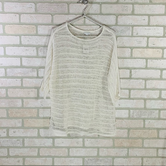 J. Jill Sweaters J Jill Nwt White Pure Jill Open Knit Crochet
